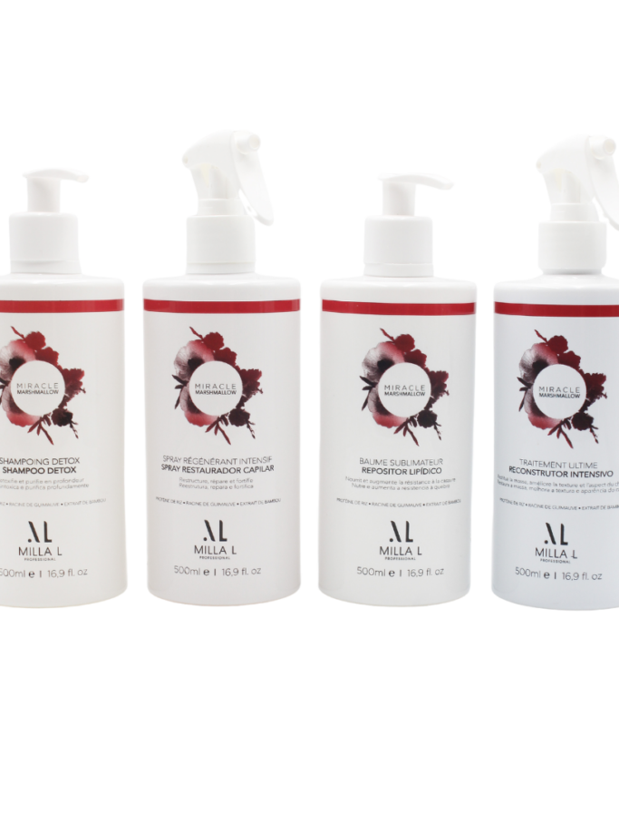 Kit Miracle Marshmallow - Soin capillaire sur mesure personnalisable, avec option lissage ou soin profond sans lissage.