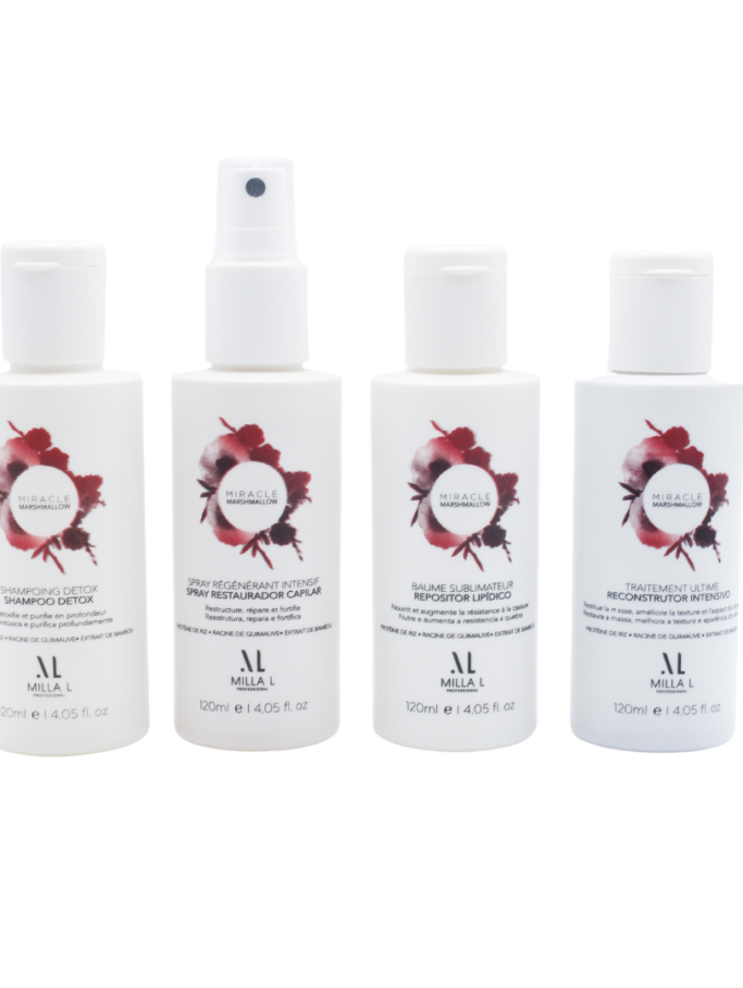 Kit Miracle Marshmallow - Soin capillaire sur mesure personnalisable, avec option lissage ou soin profond sans lissage 120 ml